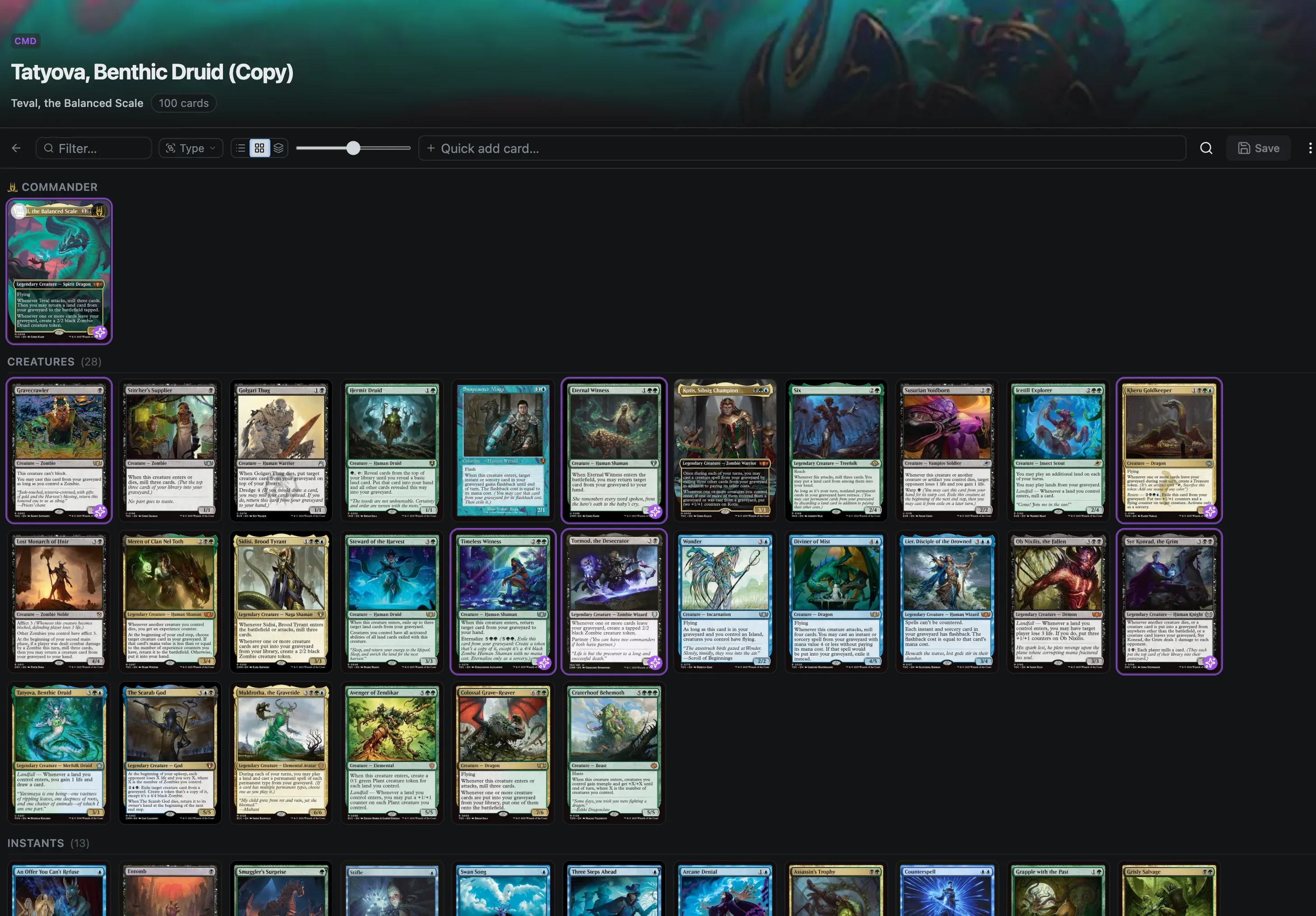 The Manabrew deck editor